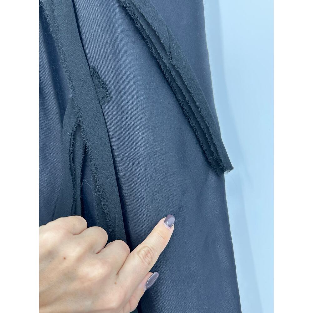 Zara Satin Midi Slip Dress Size M Black Rushed Fairy Goth Witchy Whimsygoth - Picture 11 of 16